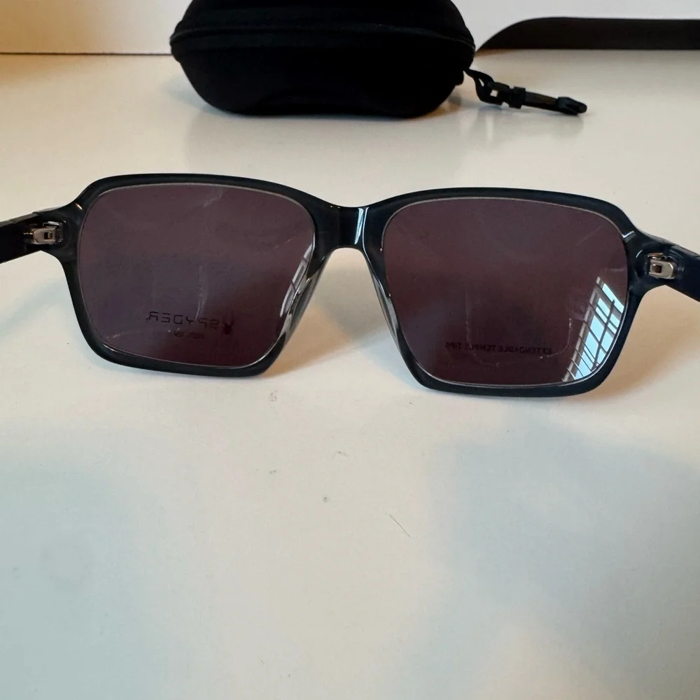 Spyder Men’s Square Black Sunglasses SP6032 with Case